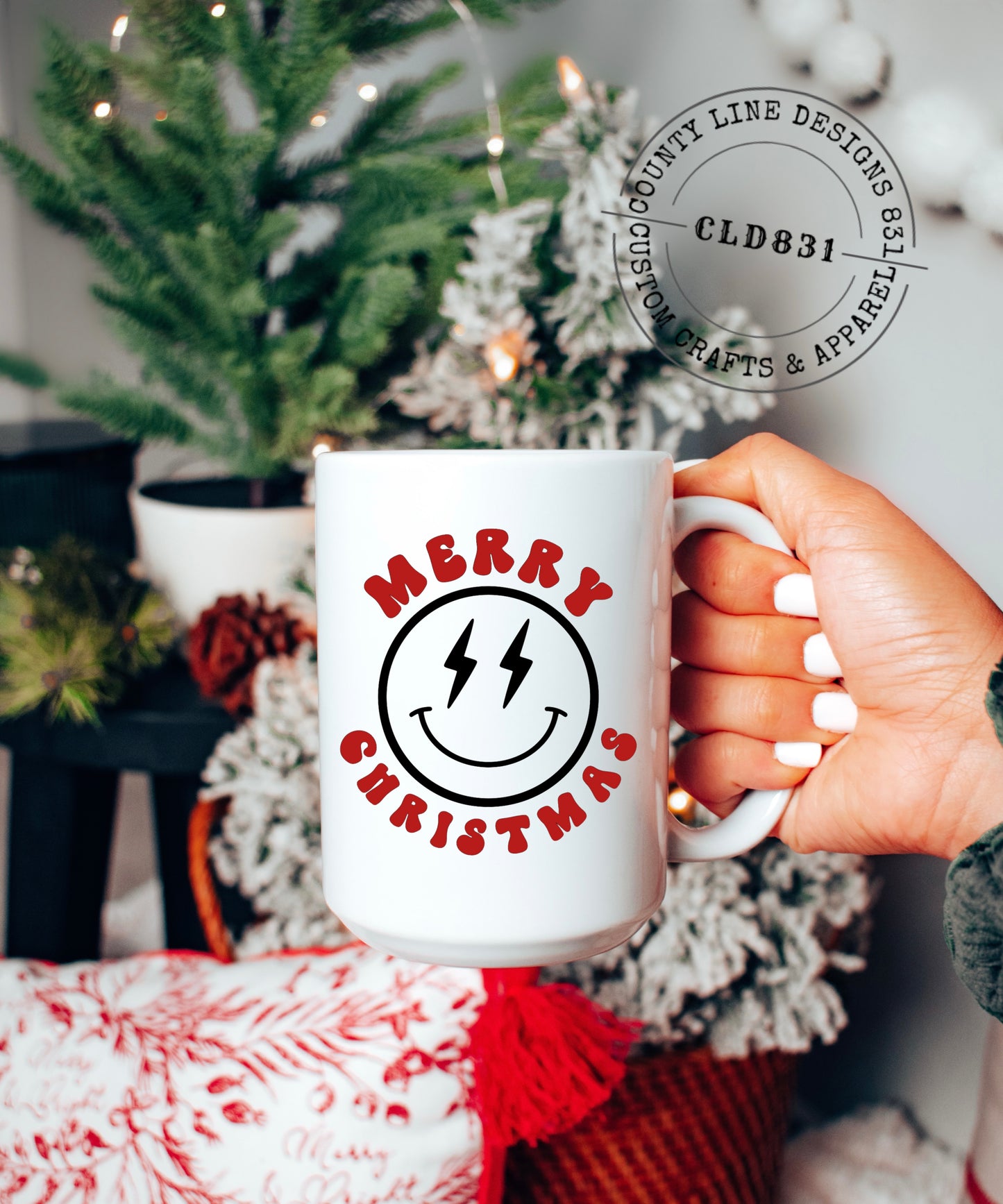 Lightning Bolt Smiley Mug